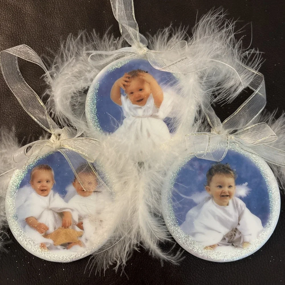 1998 Starlight Angels Set Of 3 Ornaments  NOS Baby Angels